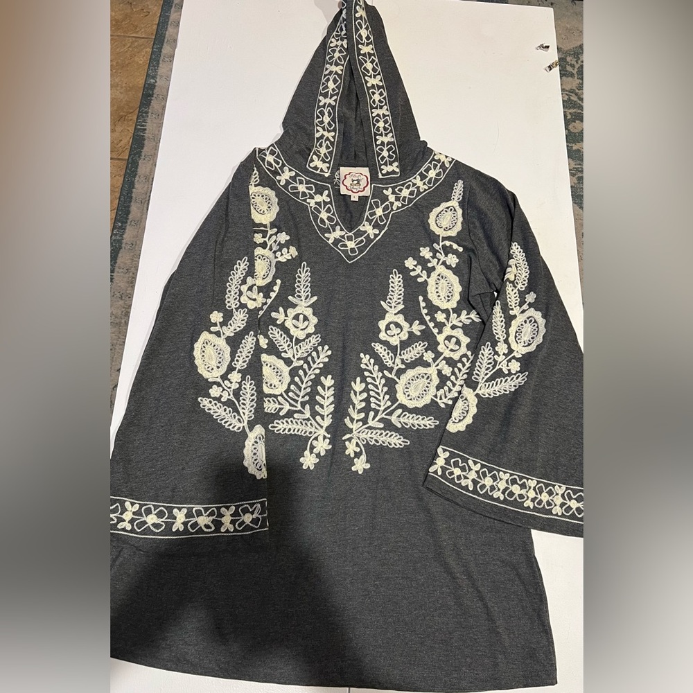 A&A clothing inc. embroidered sweater with hoodie